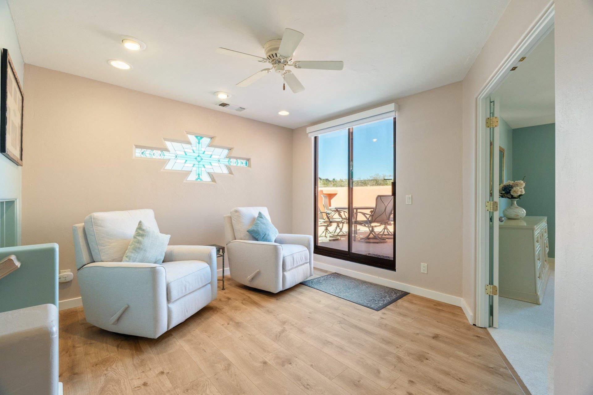 Stair Landing With Access To 2nd  Upper Balcony