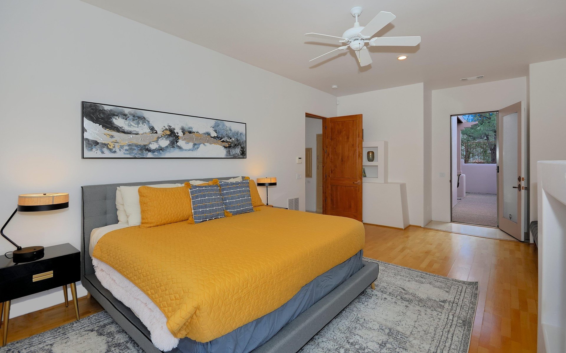 Master Bedroom With Access To Back Yard