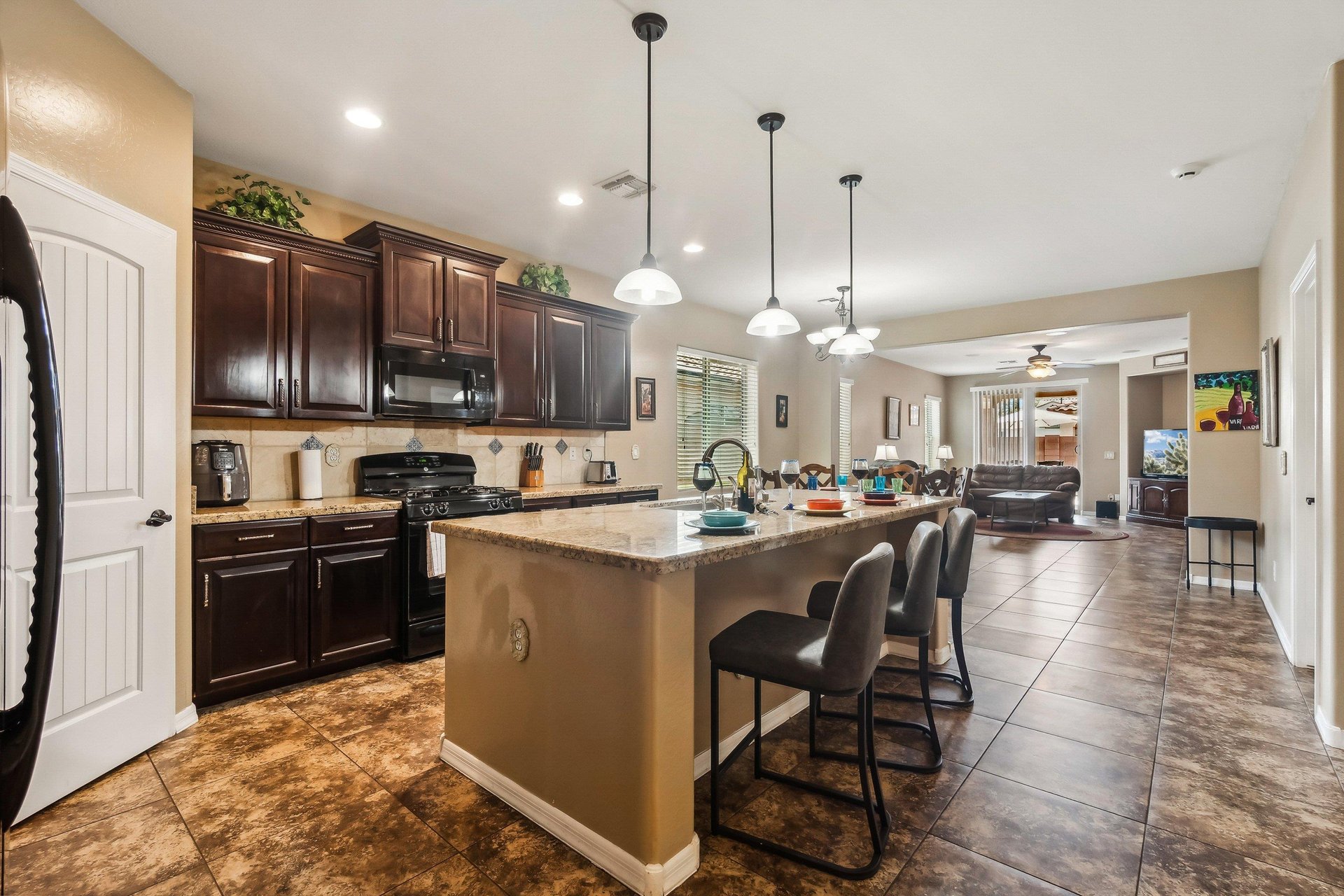 Island Bar seating for 3