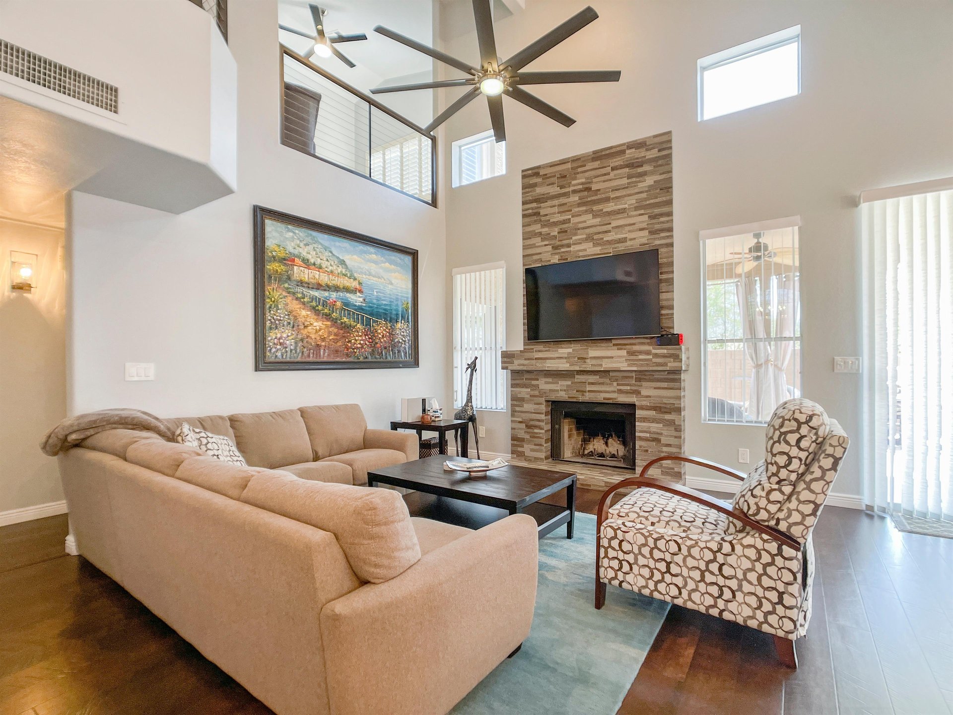 Extra large and comfortable sofa to unwind.