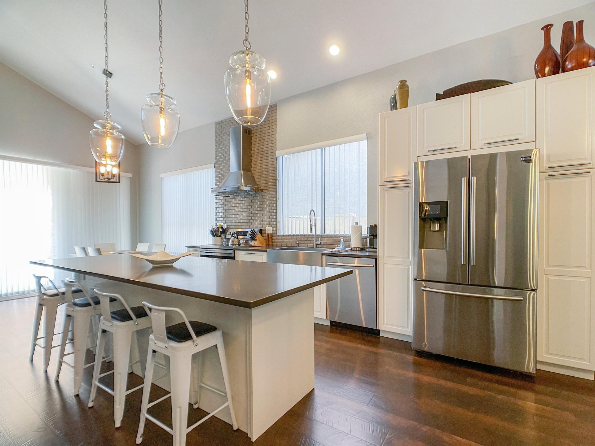 A cooks dream kitchen, wonderfully equipped with everything to make a delicious meal.