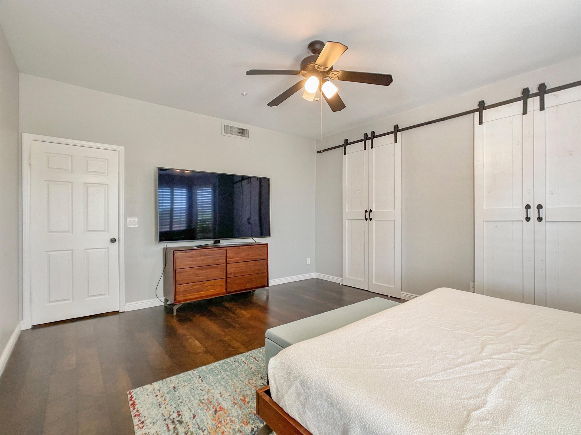 Large television in main suite