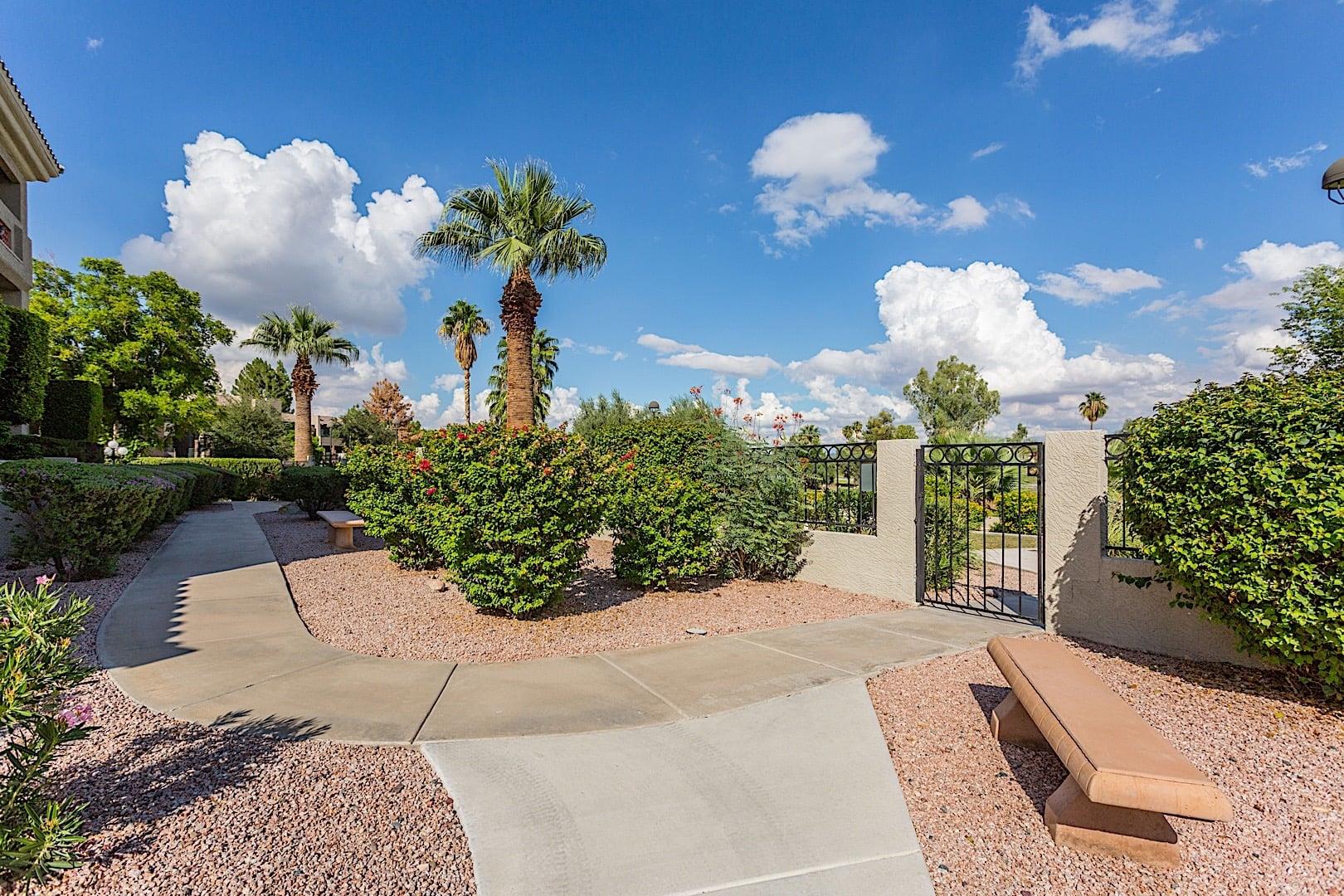 Convenient entry way to walking paths