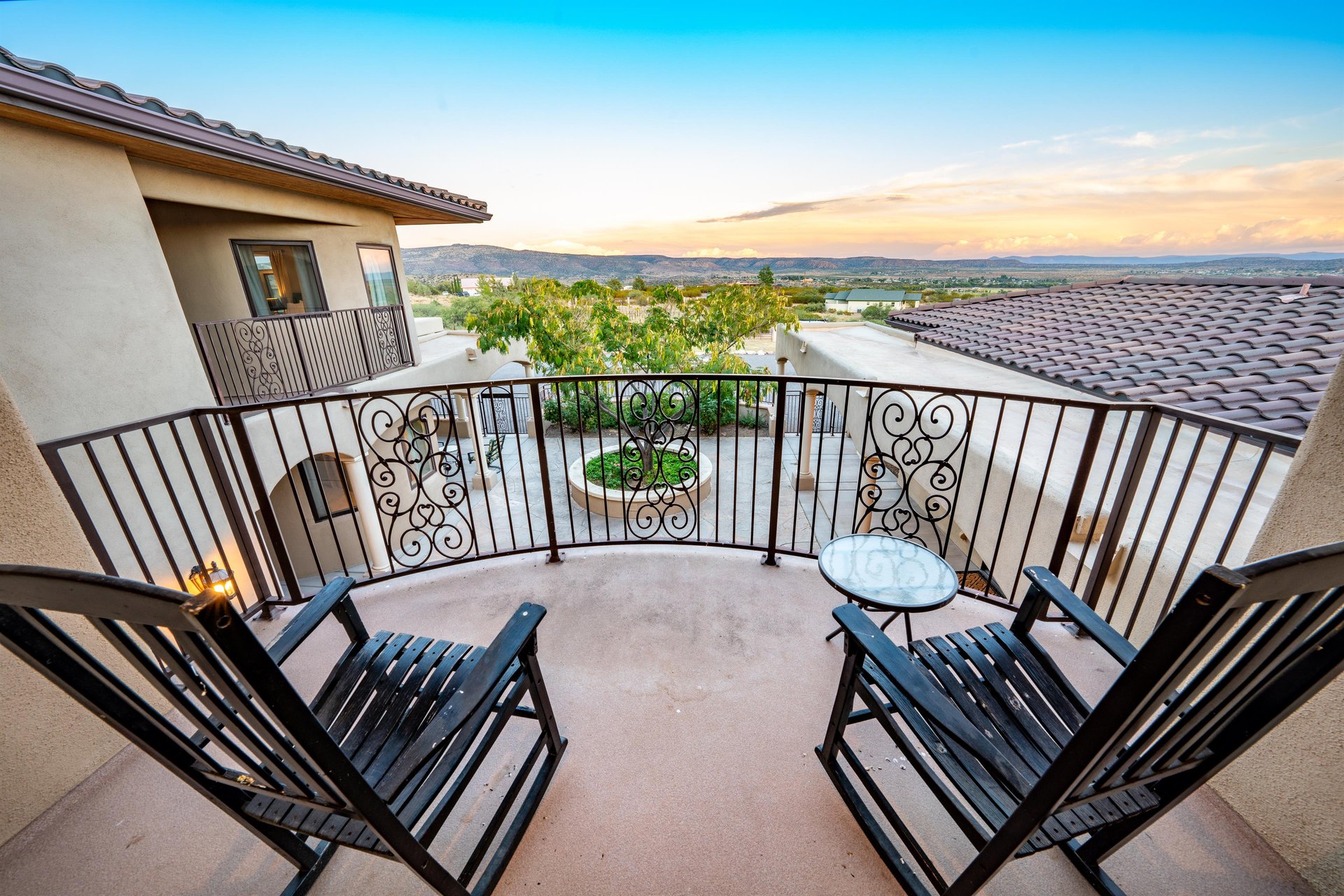 View From The Balcony Above Entrance Facing Vineyard