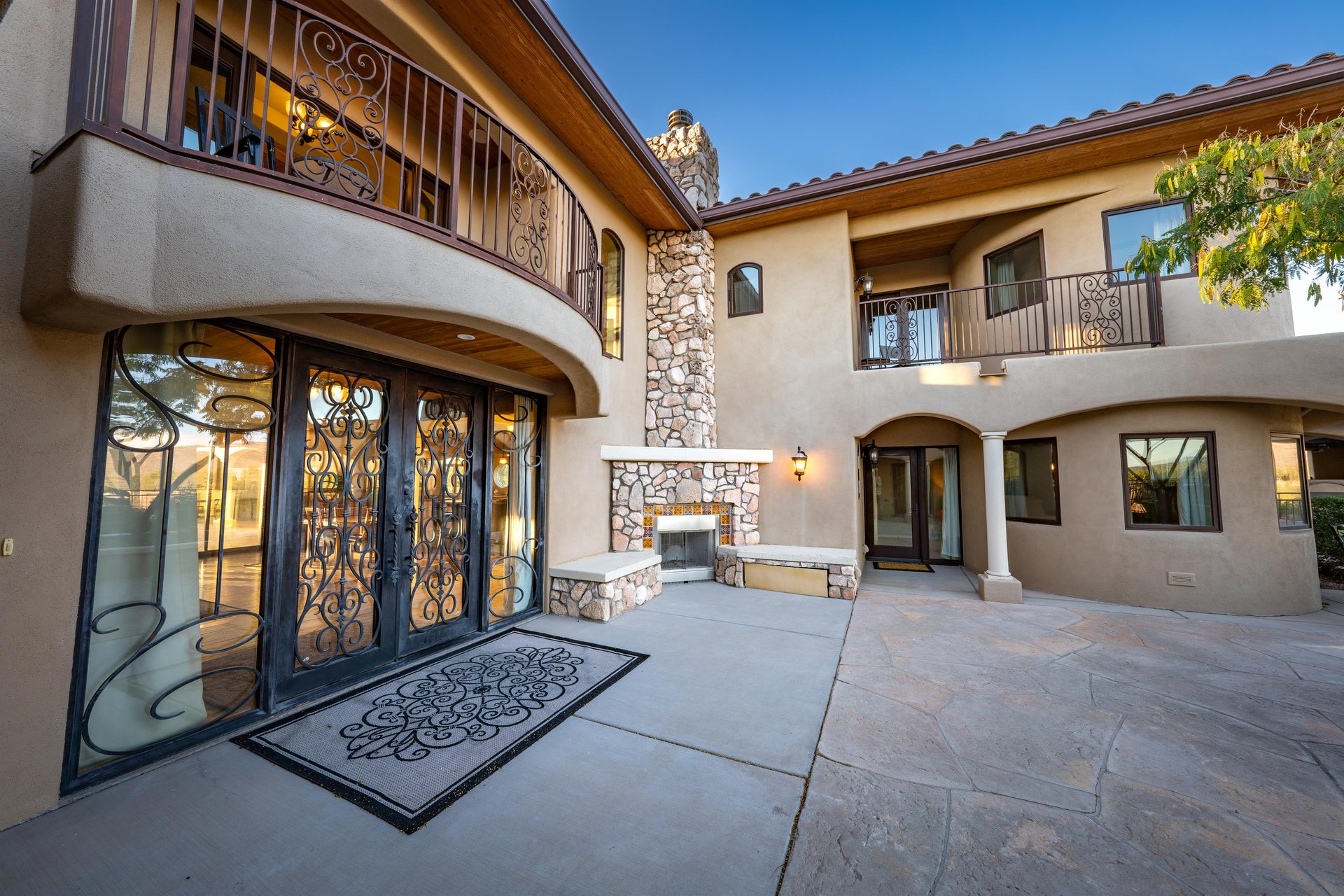 Wood Fireplace For Additional Entertaining In The Front