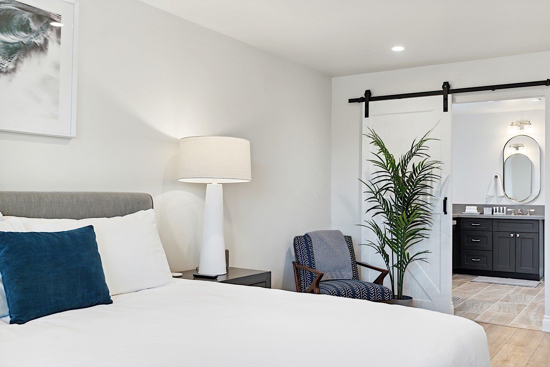 Large attached master bathroom