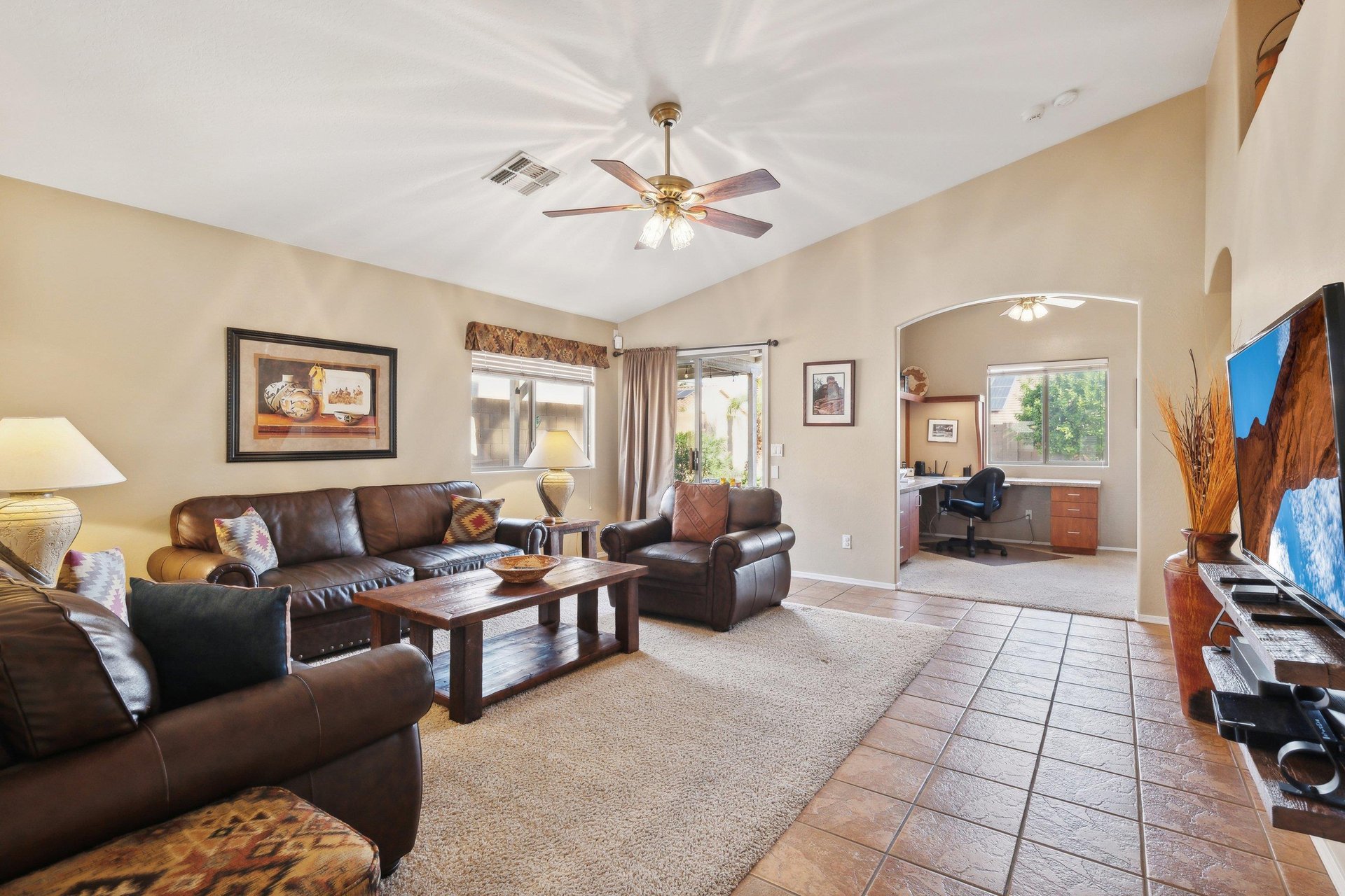 Living Room provides access to the officeden