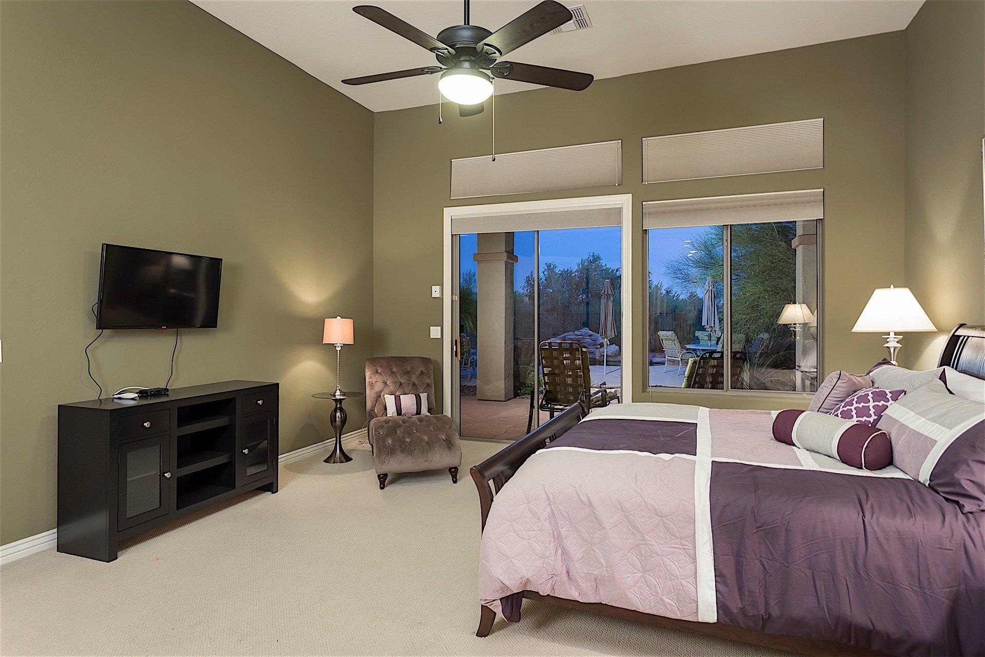 Large Flatscreen Smart TV in Master