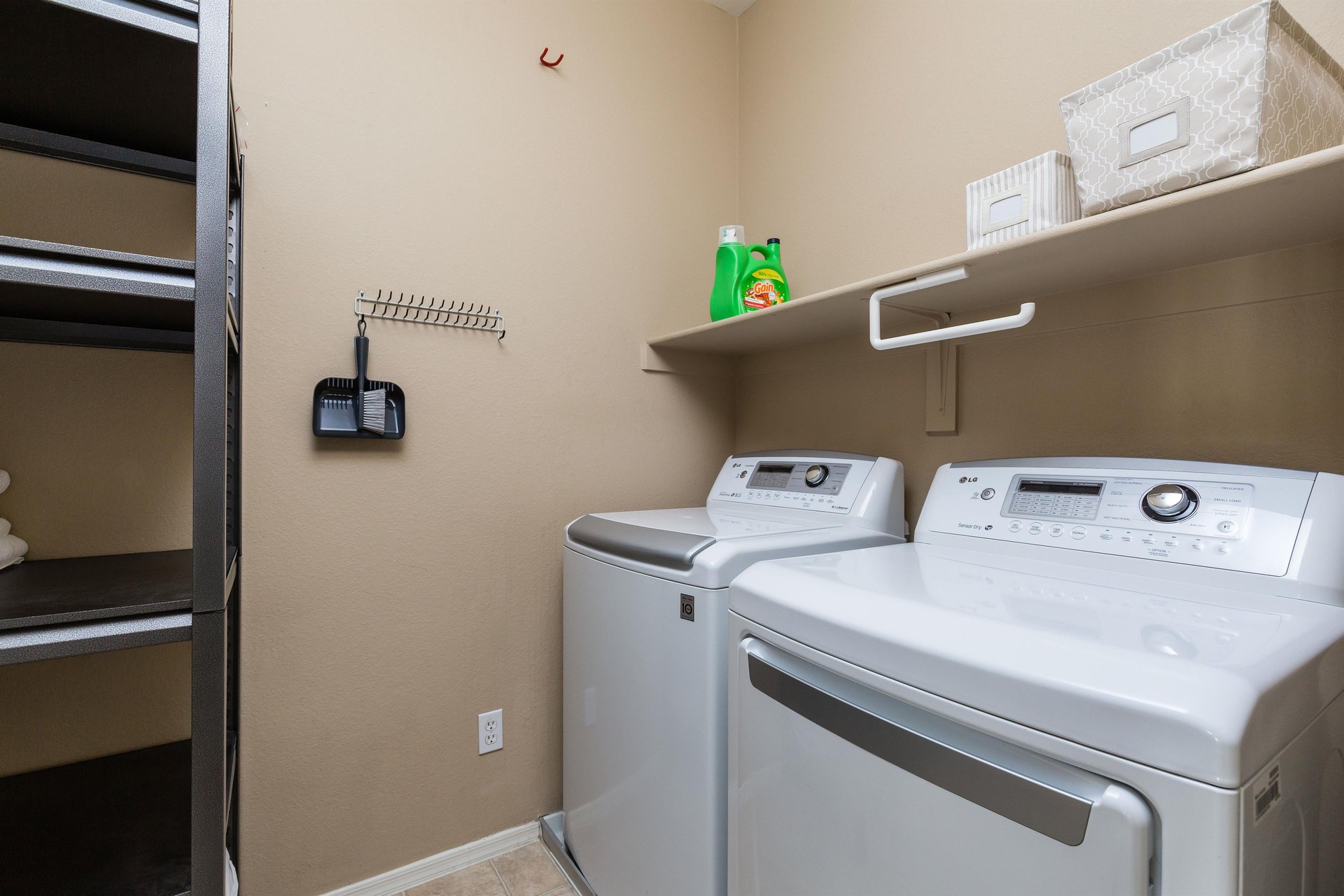Washer and Dryer in the home. Detergent provided initially.