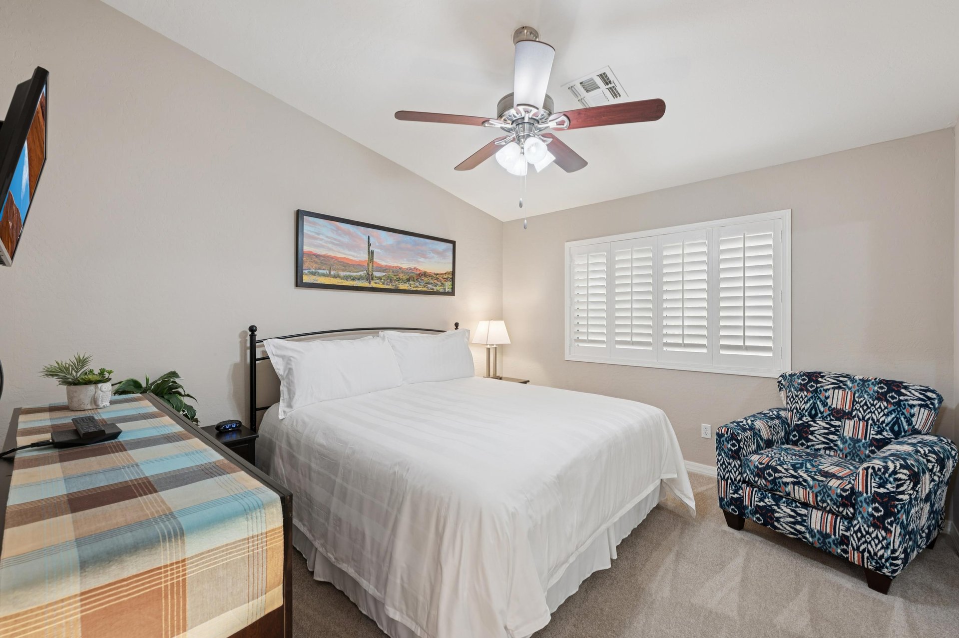 Welcoming guest bedroom with bright and relaxing atmosphere