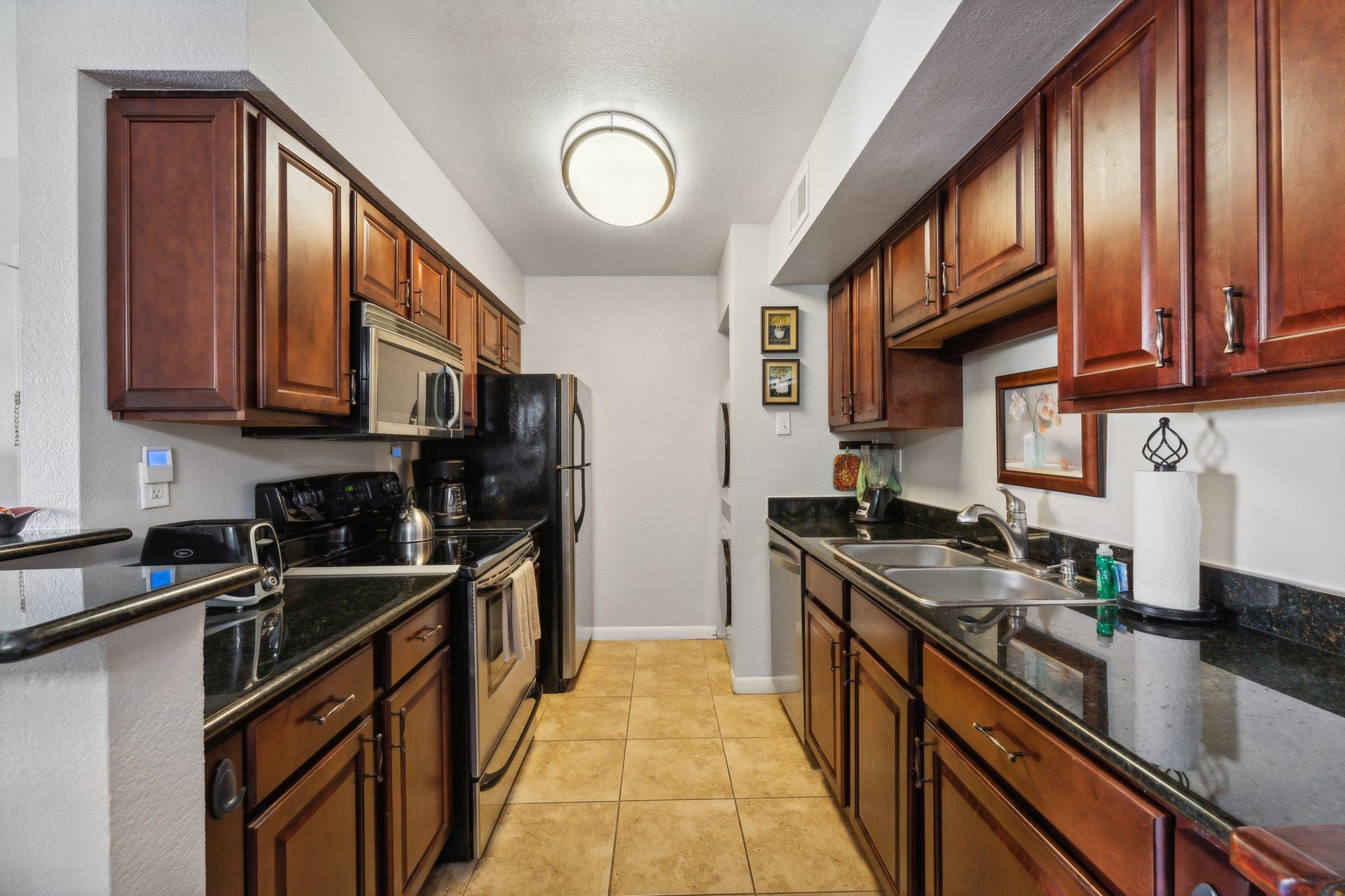 Well stocked Kitchen with lots of storage