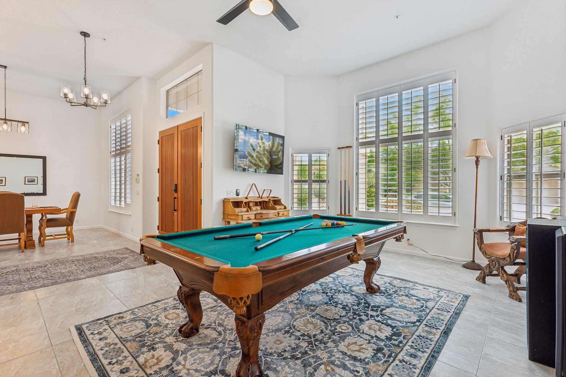 Game Room 8 foot pool table. not pictured  ping pong table toper