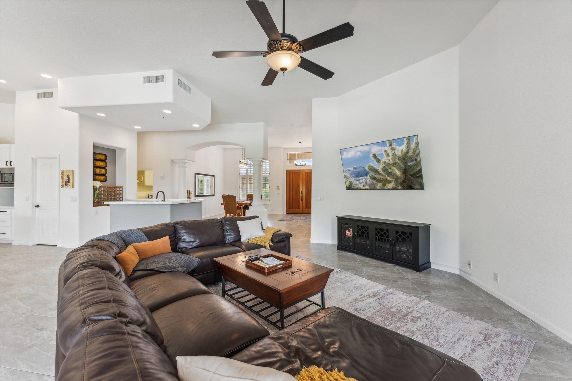 Large Sectional for the whole family to kick back and relax