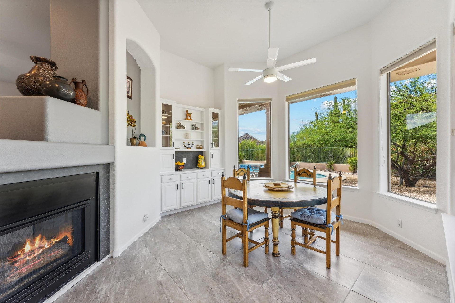 Eat in Kitchen Table with pool and desert views