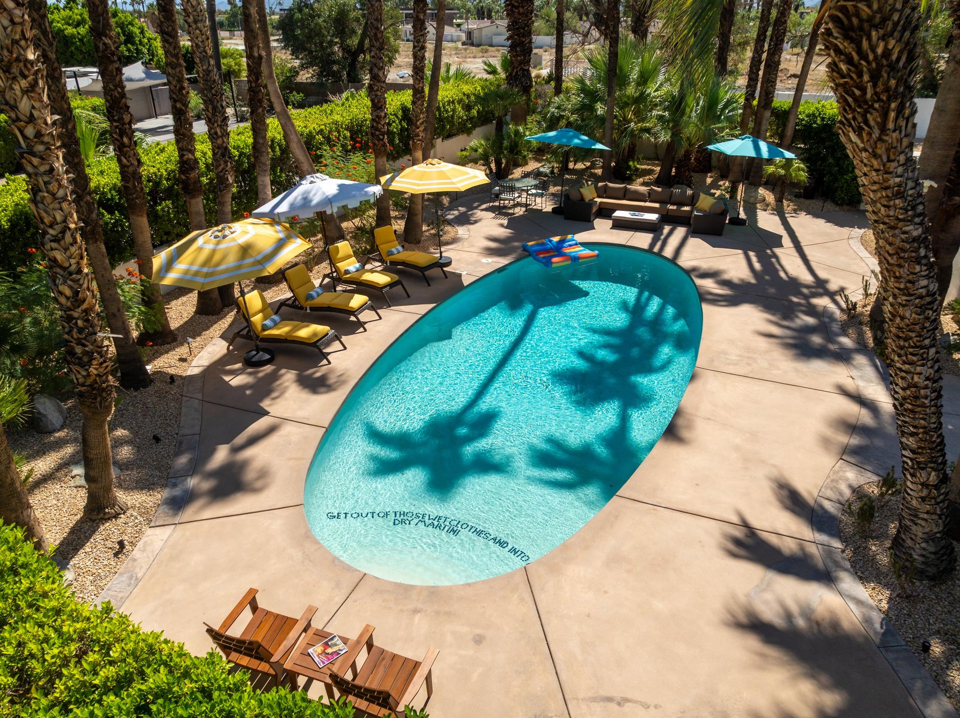 Incredible oval shaped pool