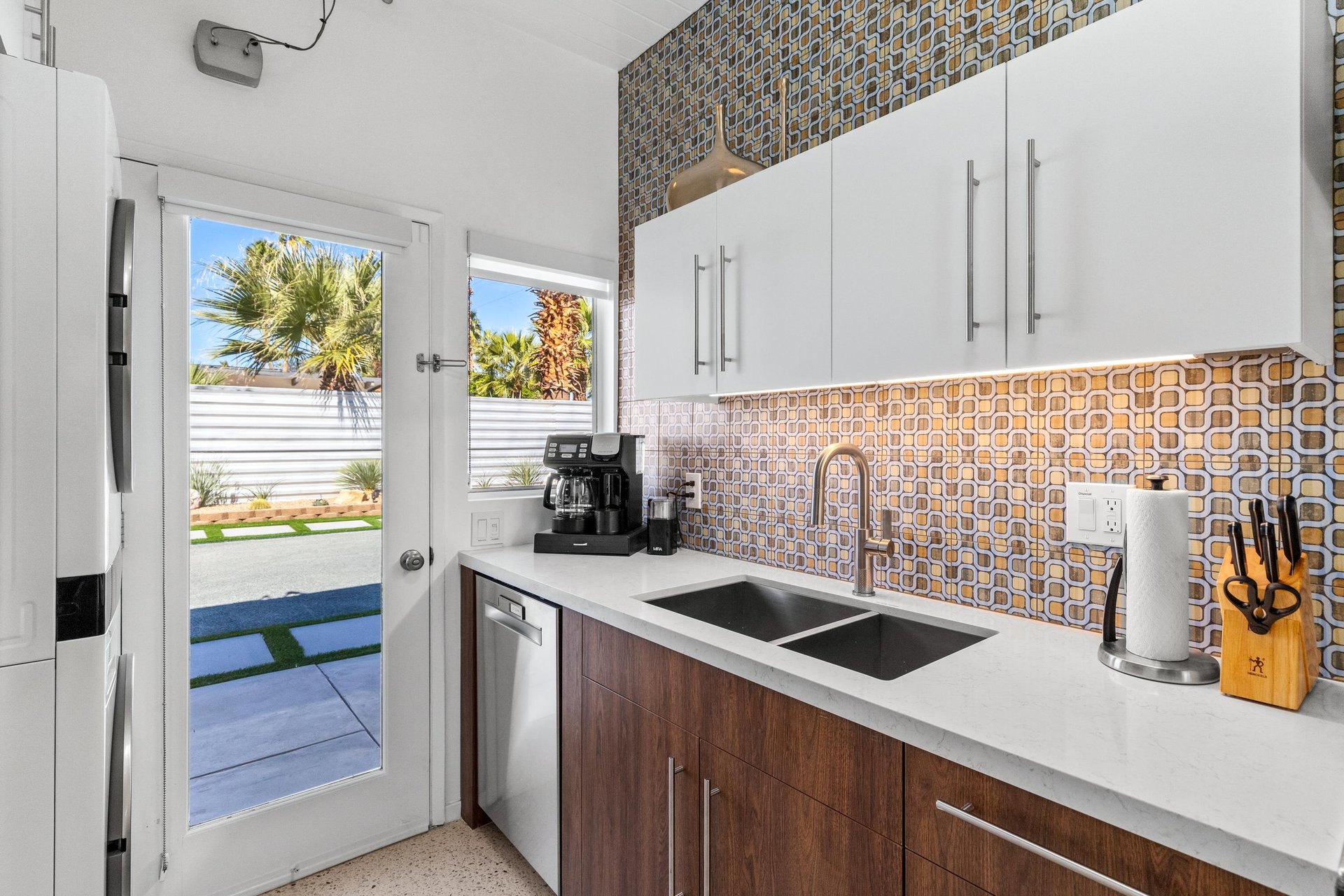 Modern kitchen with stainless appliances