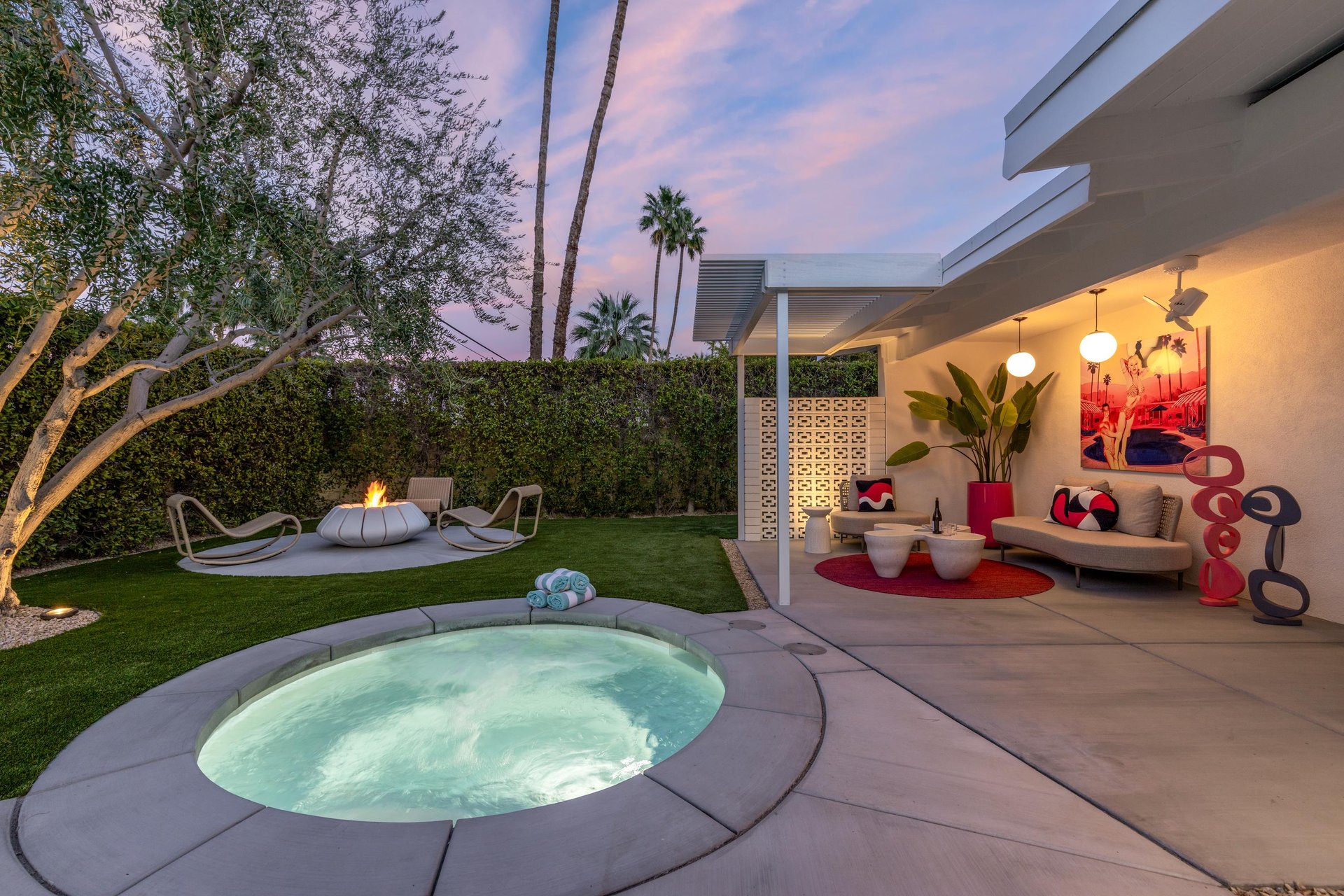 Take a soak in the hot tub