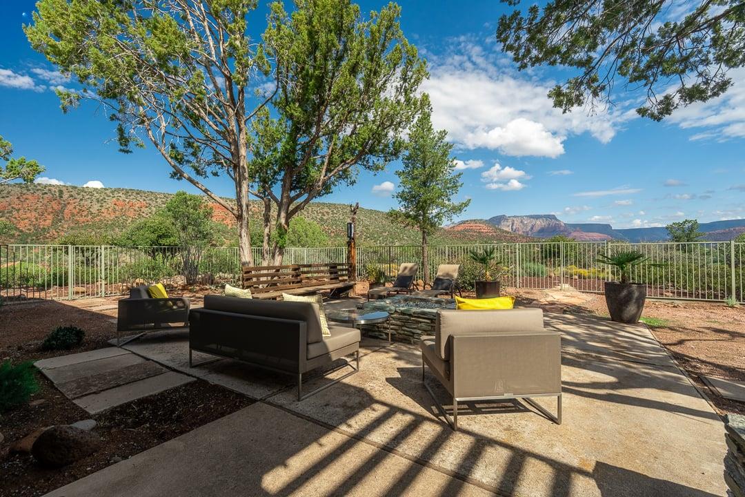 Relax After A Long Hike Next To The Cozy Firepit