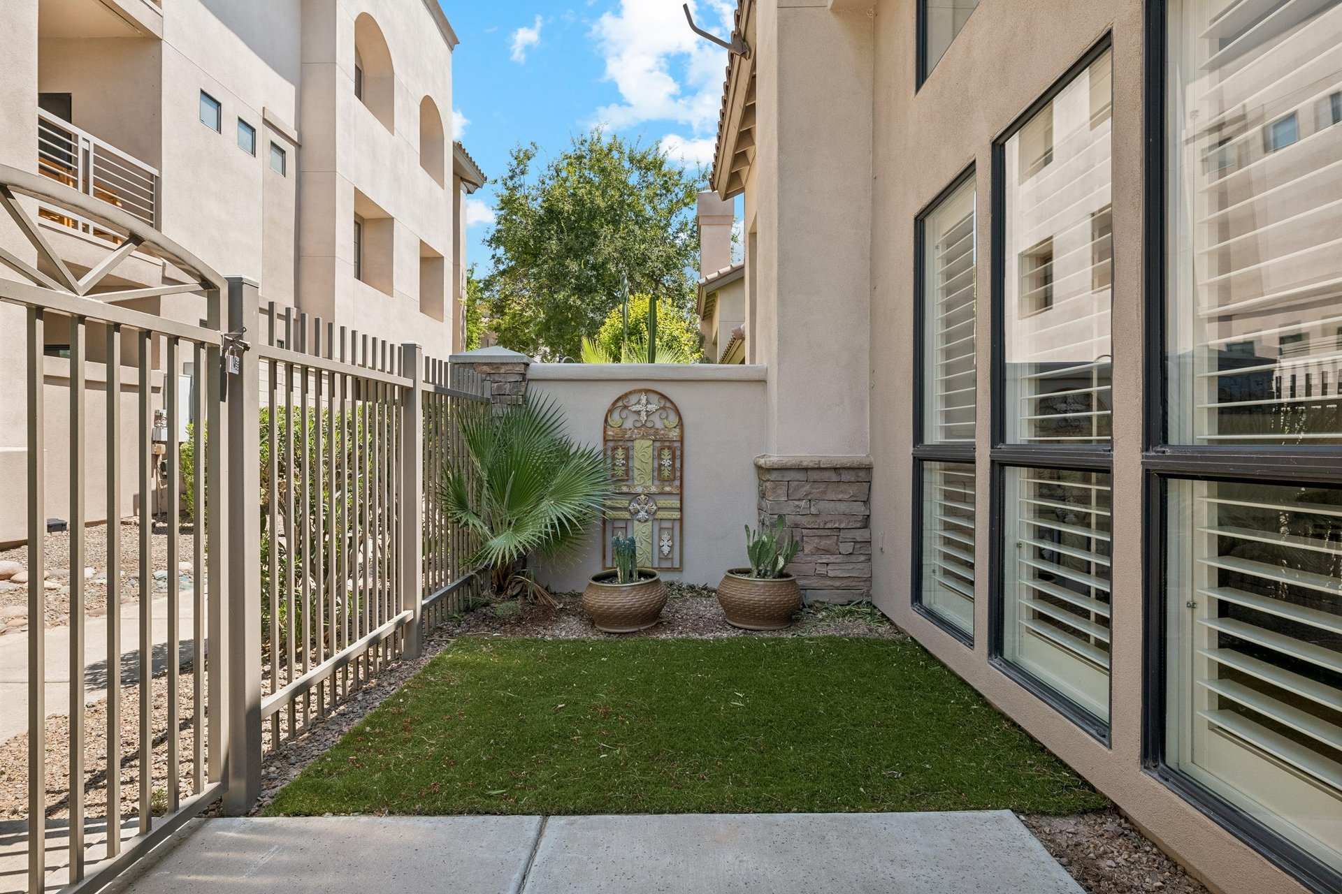 Outside backyard