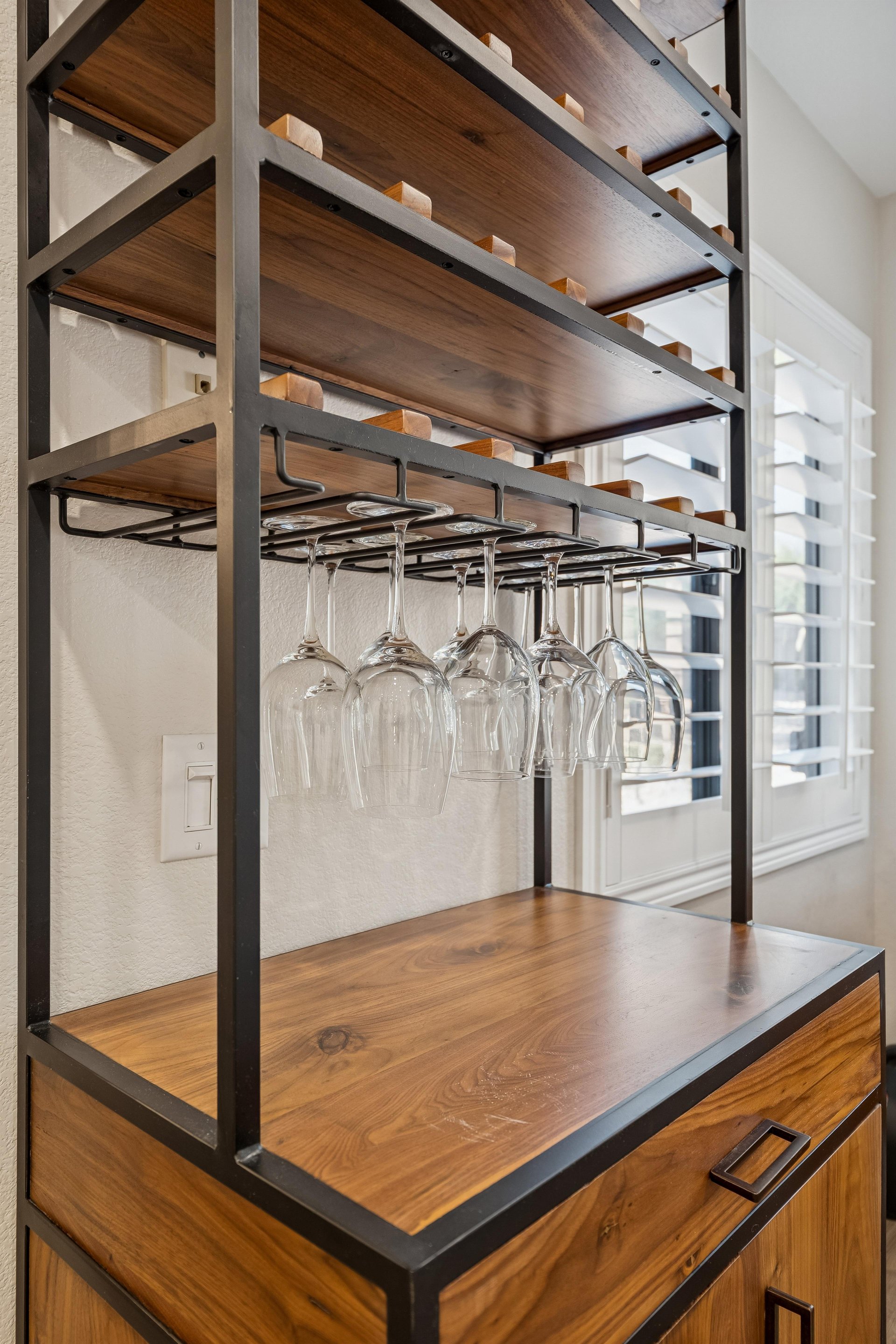 Wine glass rack.