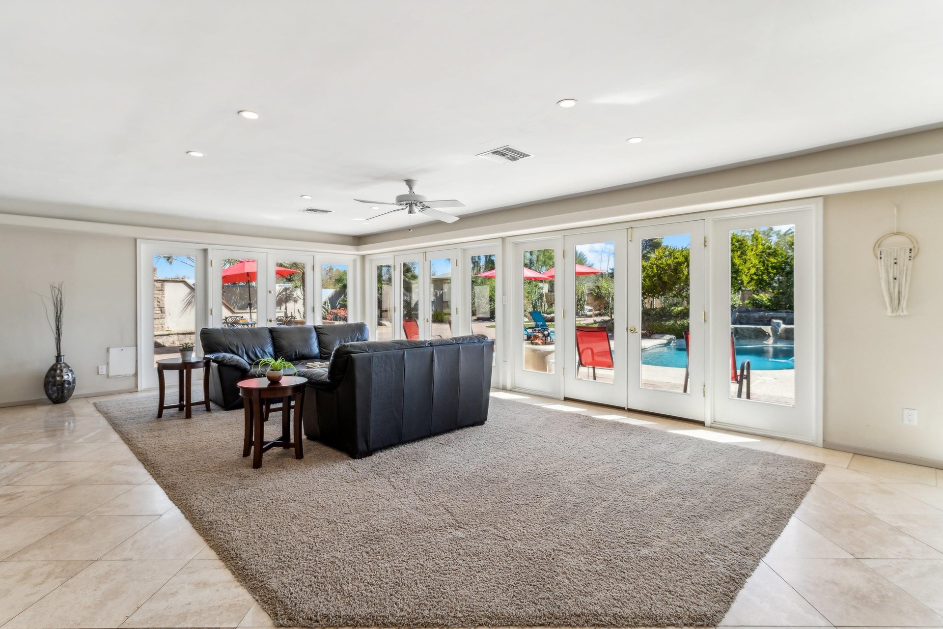 Large open living space Stunning views of the resort style backyard and pool