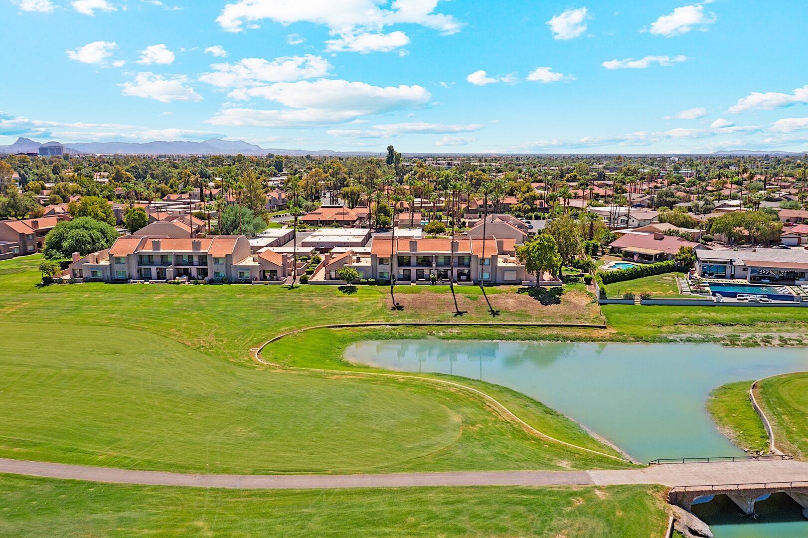 Aerial view of the community