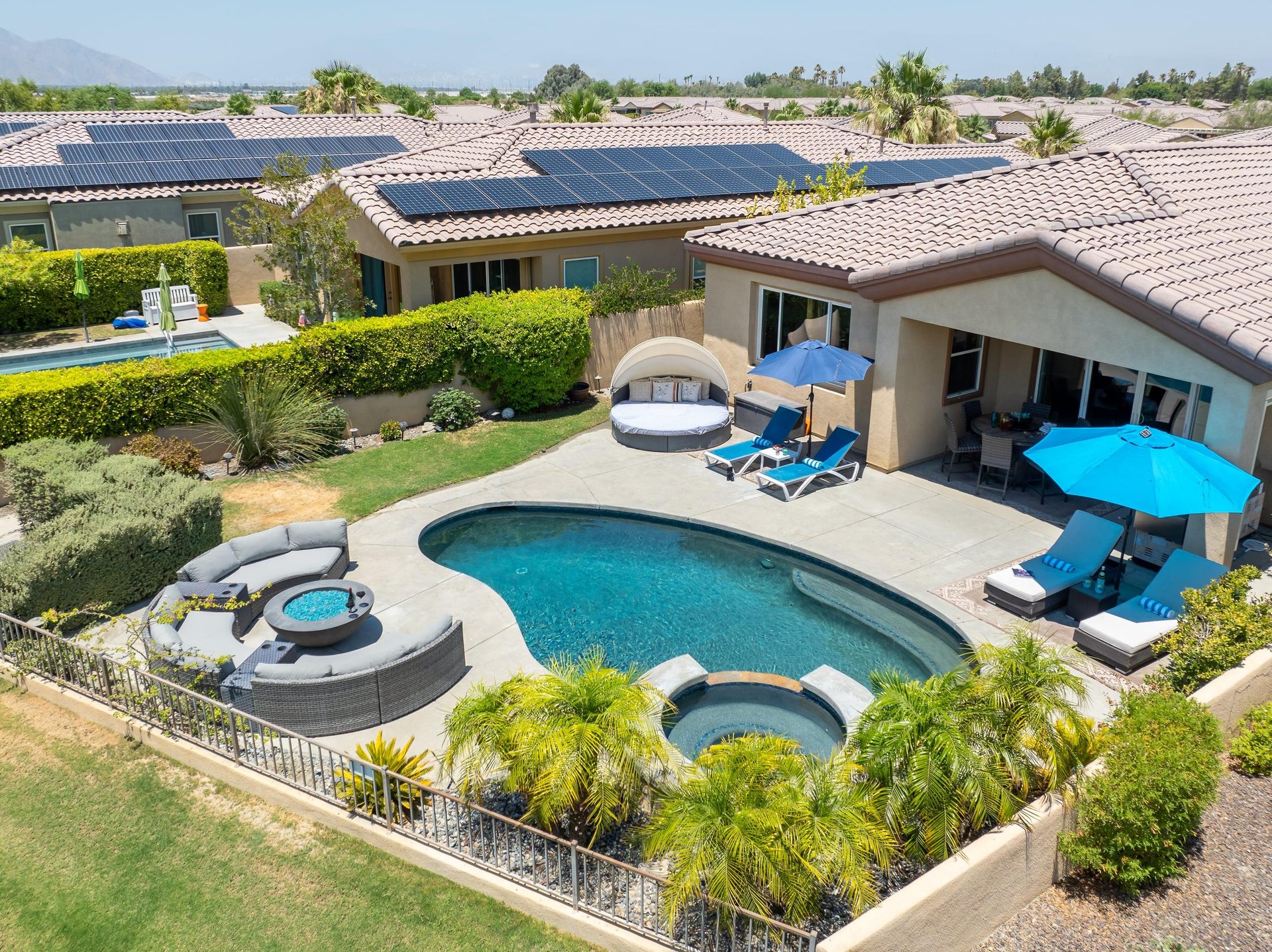 Aerial view of the amazing pool