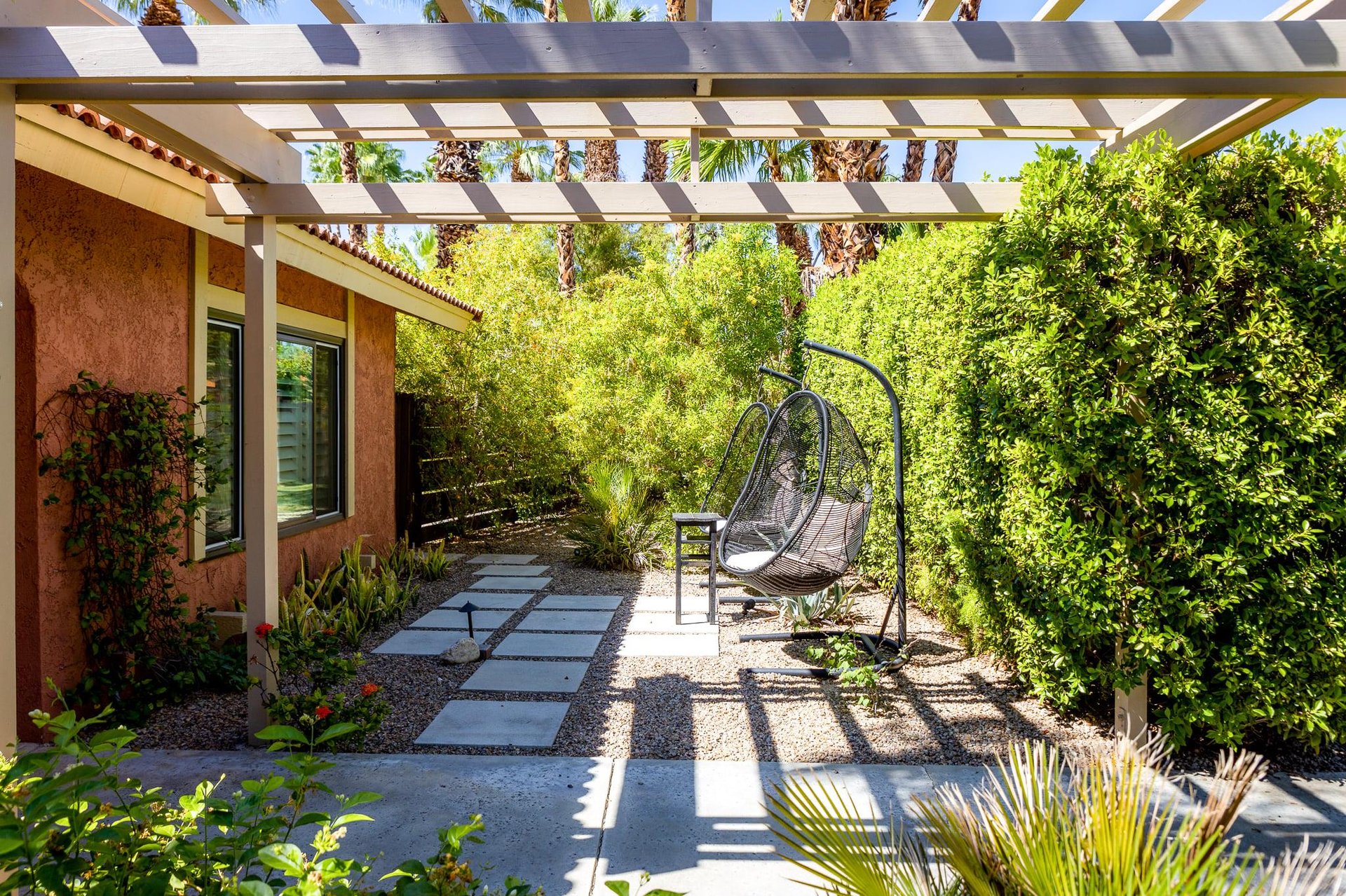 Enjoy a relaxing swing in the front yard