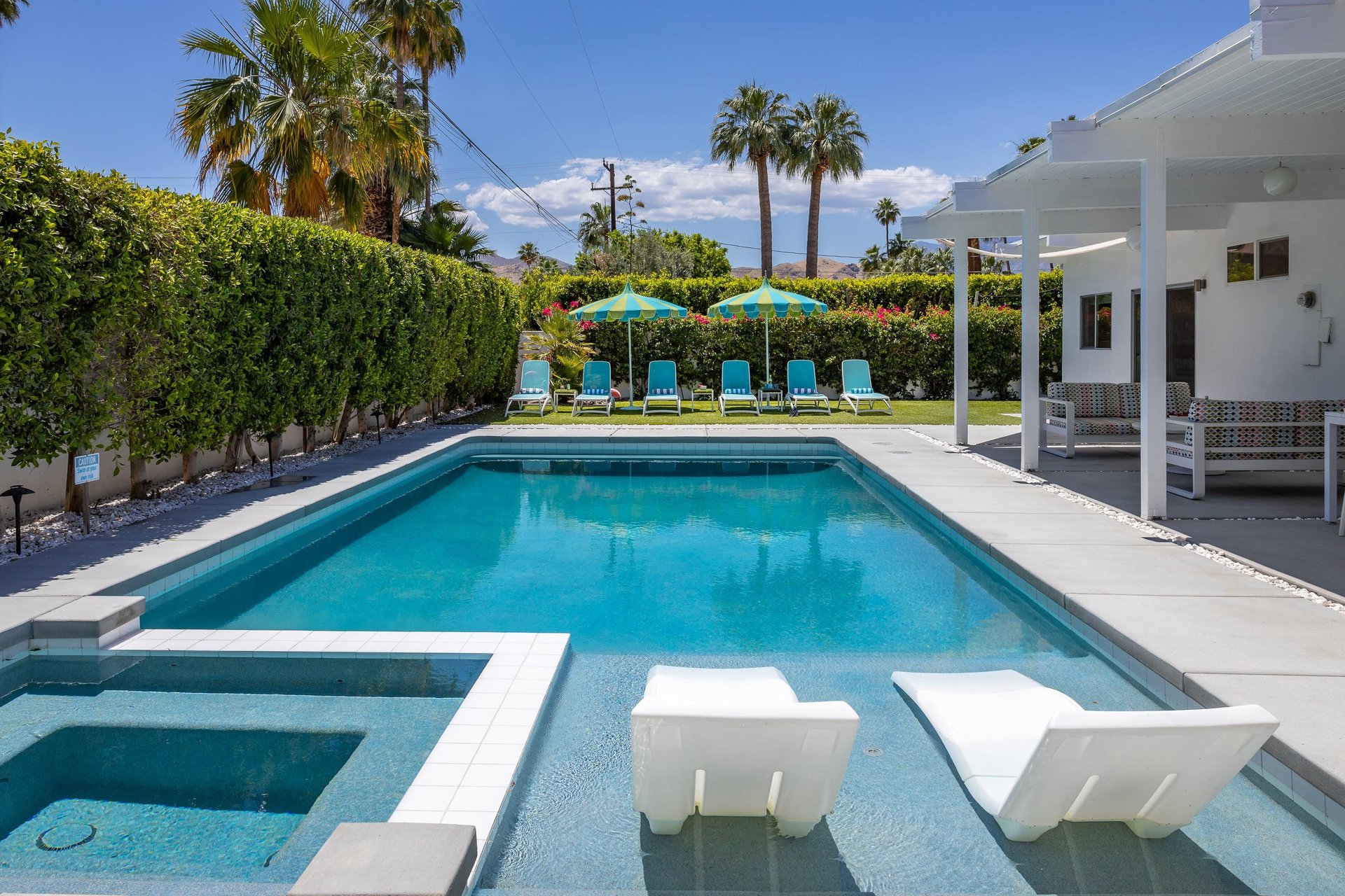 Bask by the pool