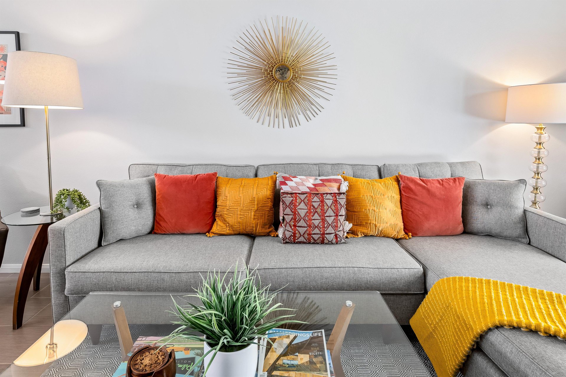 Inviting living room couch