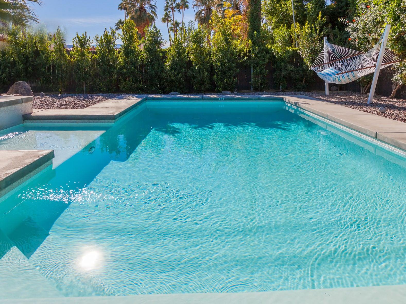 Plenty of space for relaxing poolside