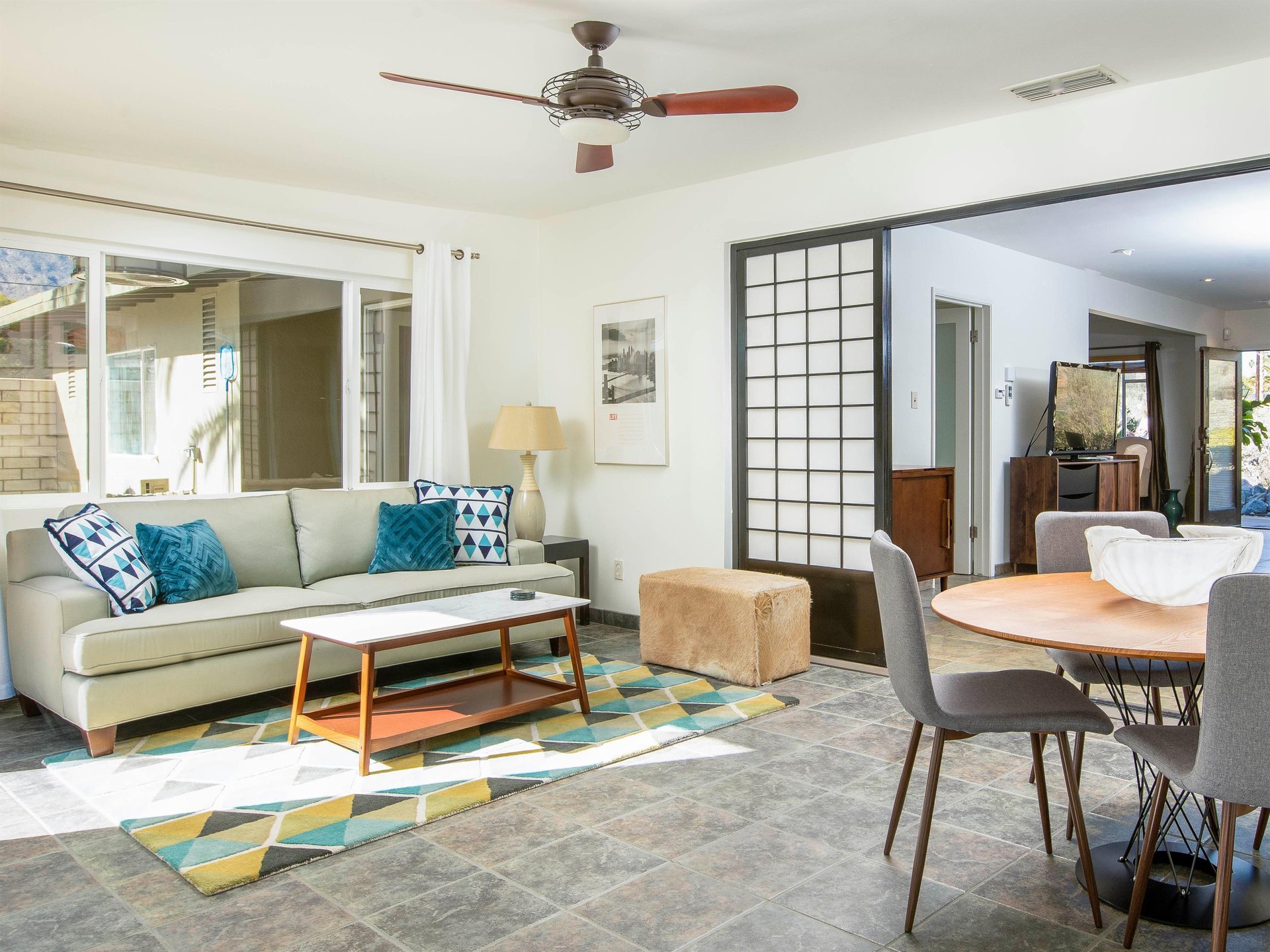 Hang out together in the open living room