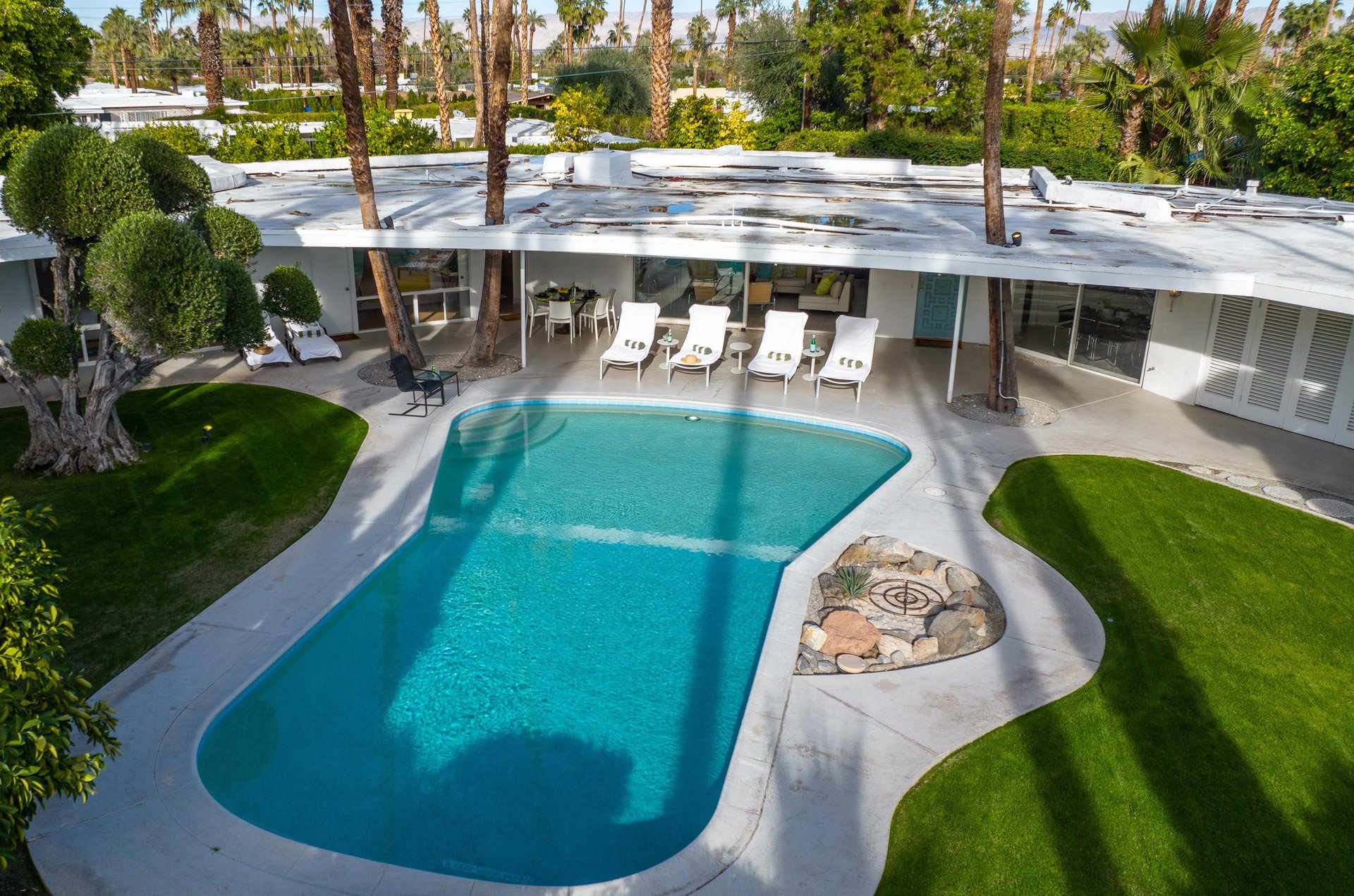 Aerial pool views