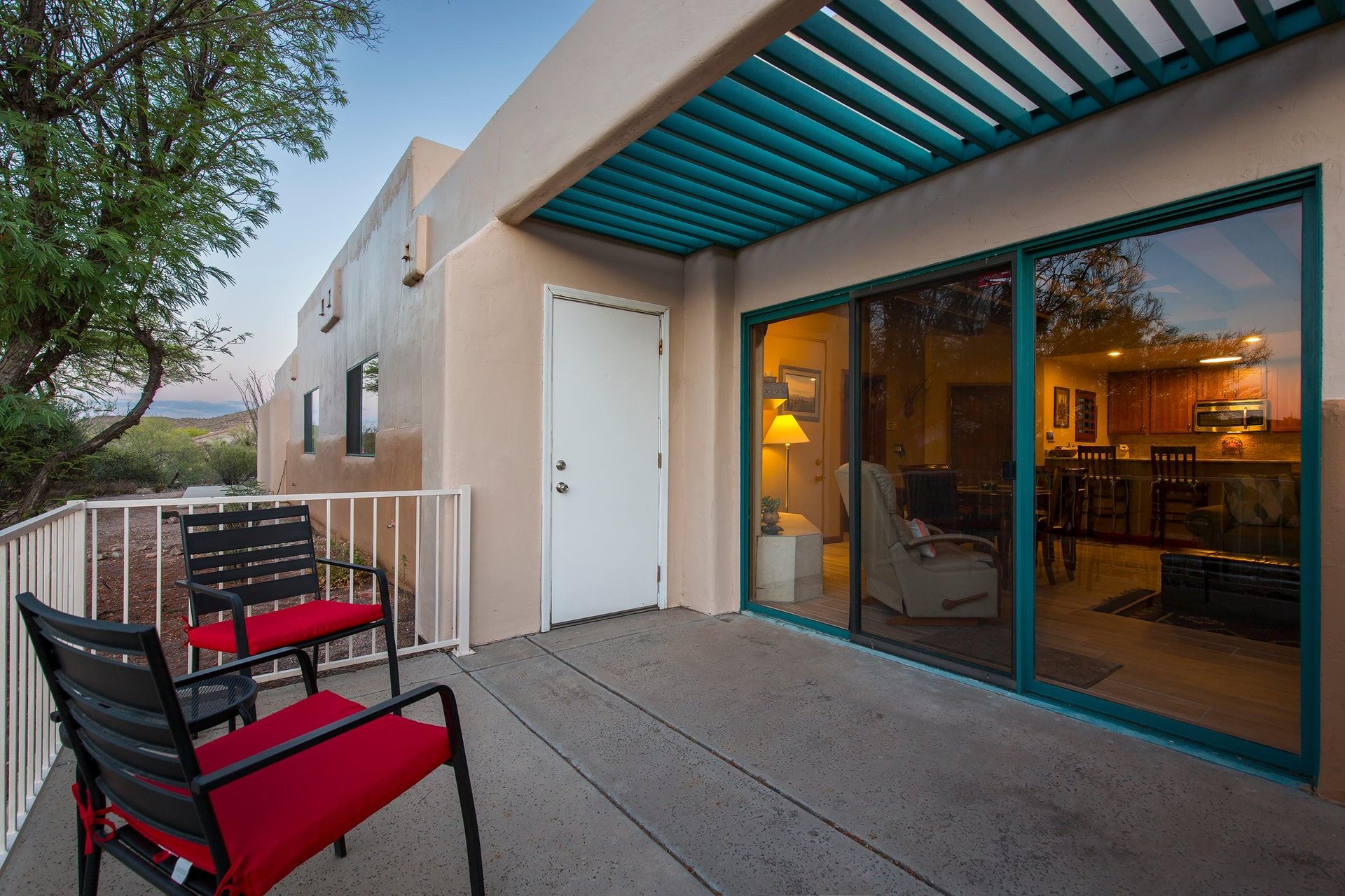 Patio area just off of the living room.