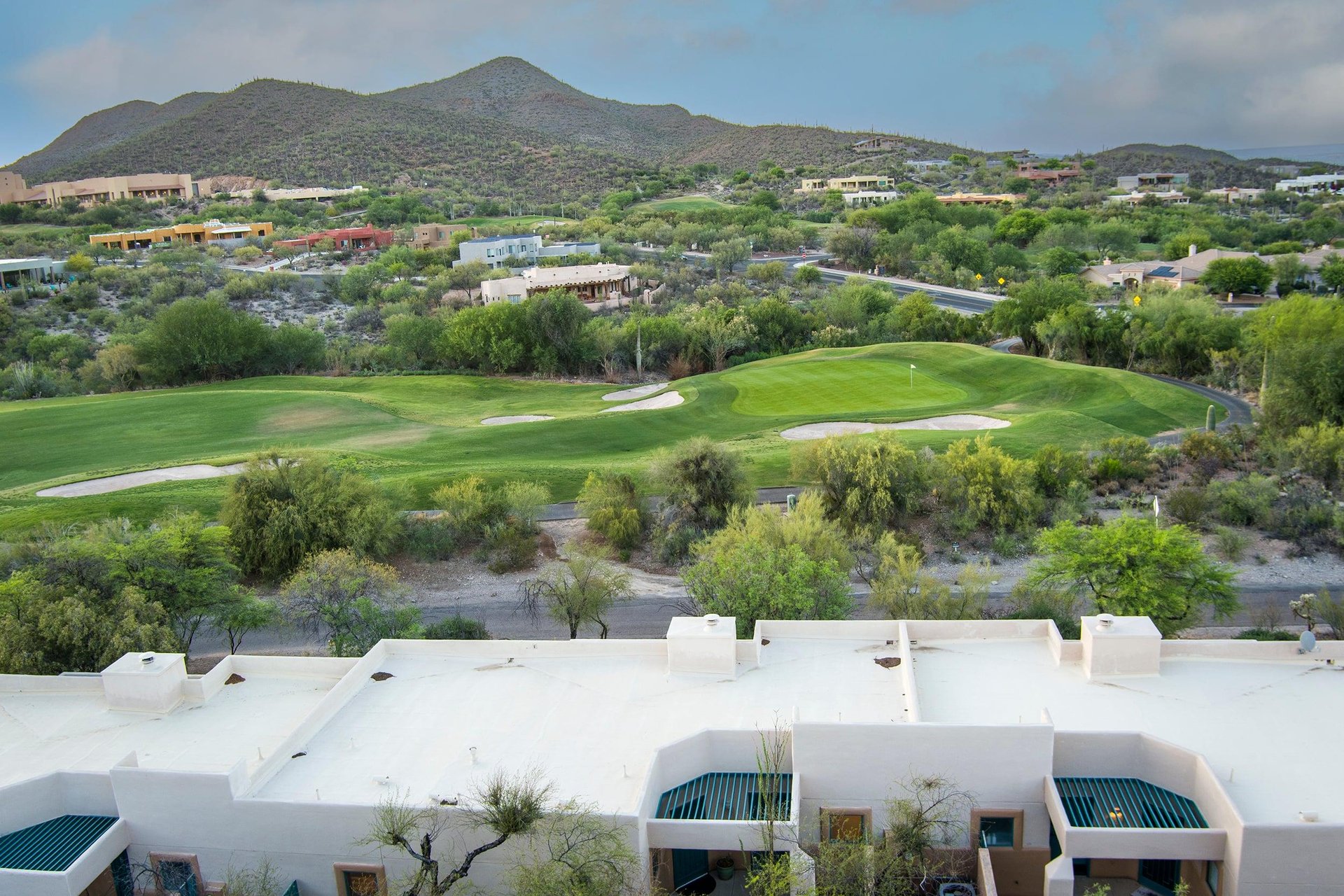 View of unit complex and golf course view.