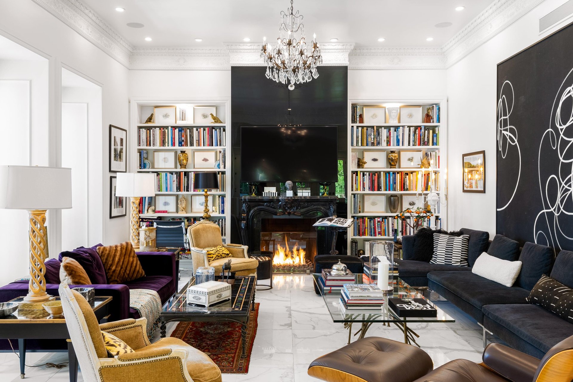 Gorgeous gas fireplace