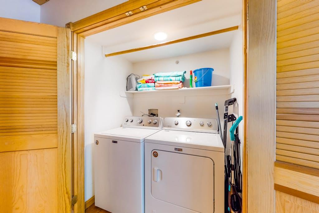 Full size washer and dryer available