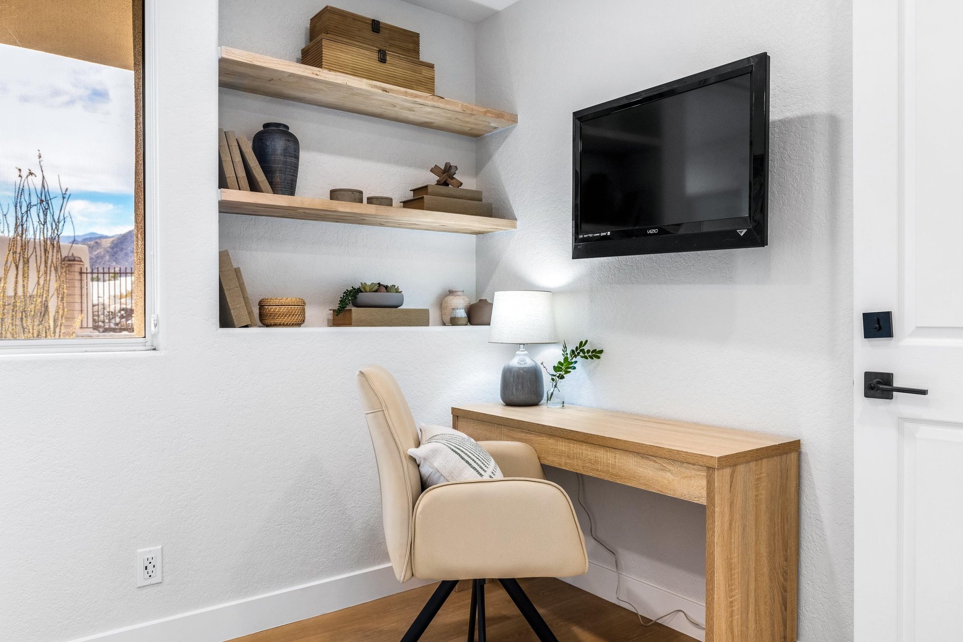 Den with office