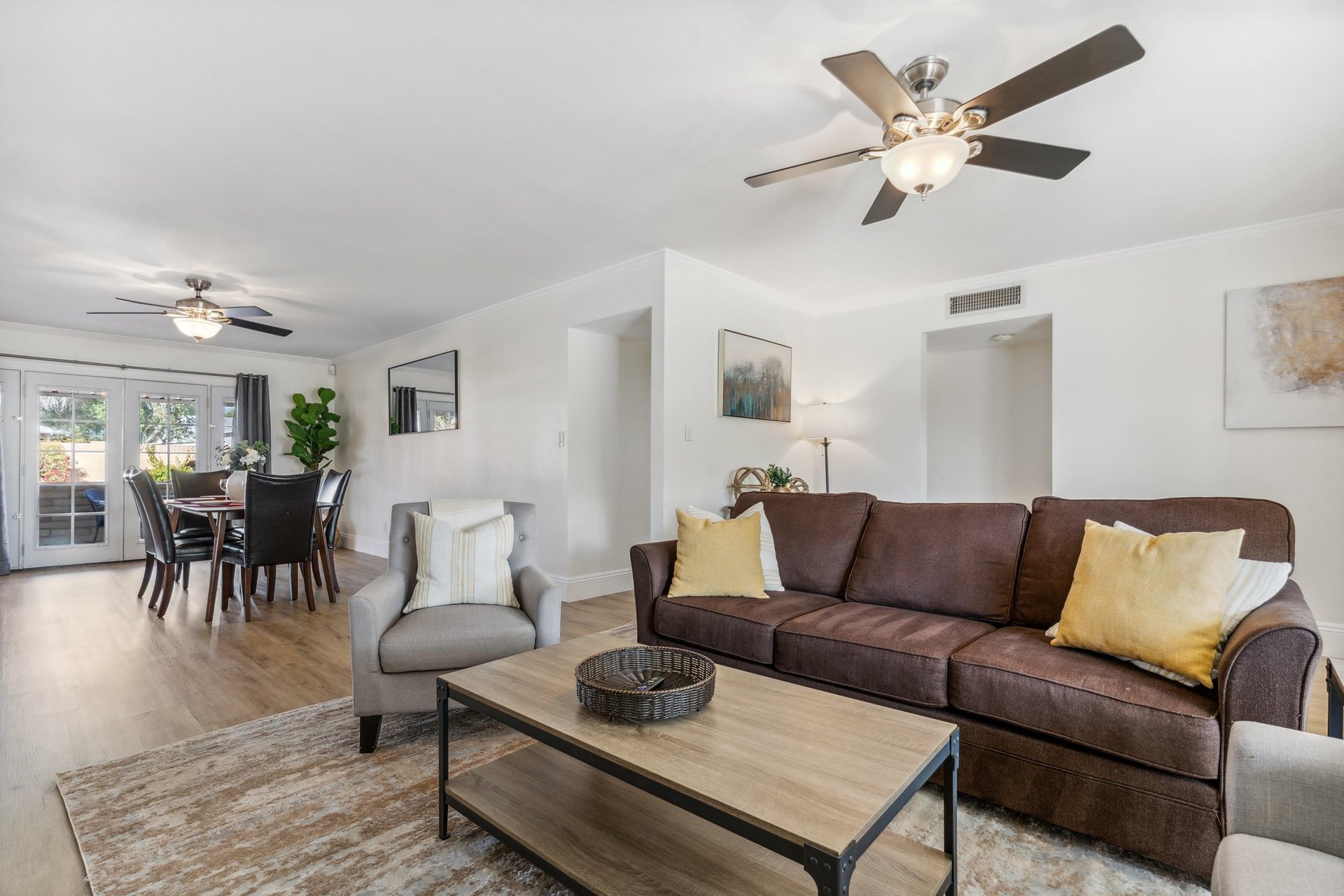 Open concept living spaces