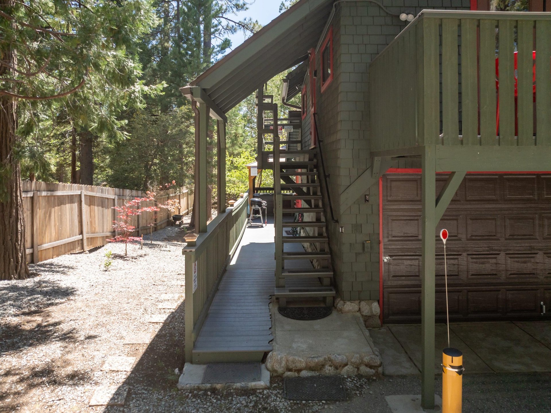 Side stairs.