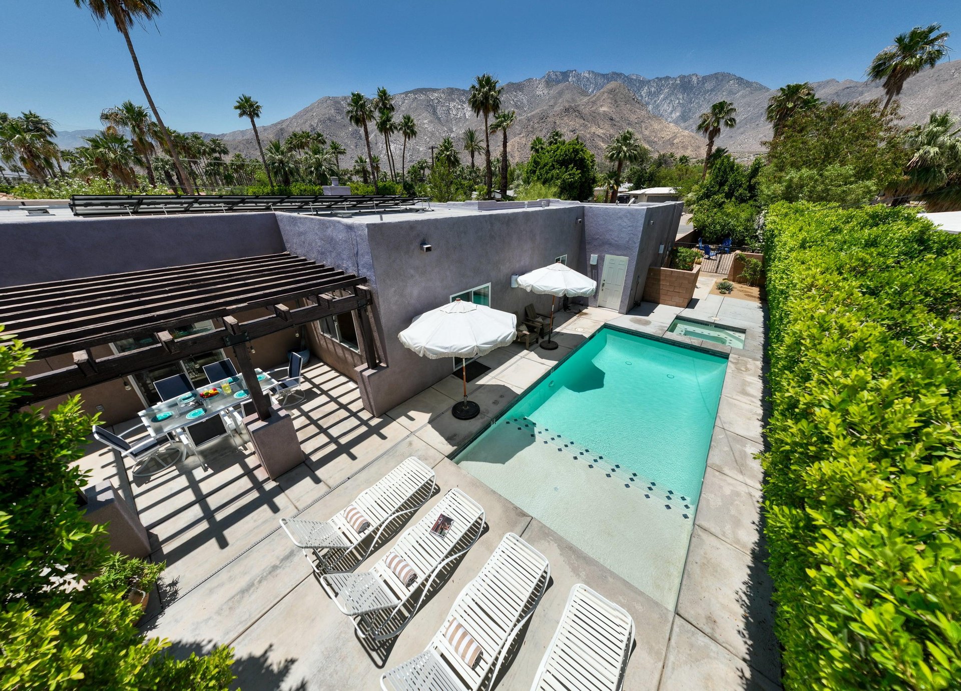 Aerial pool views