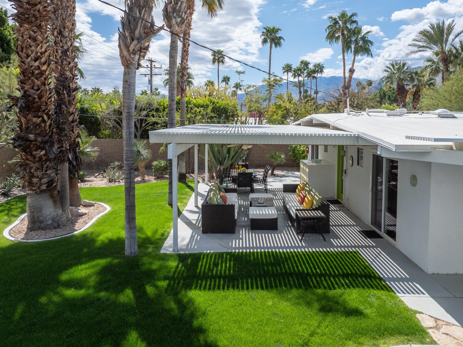 Aerial backyard views