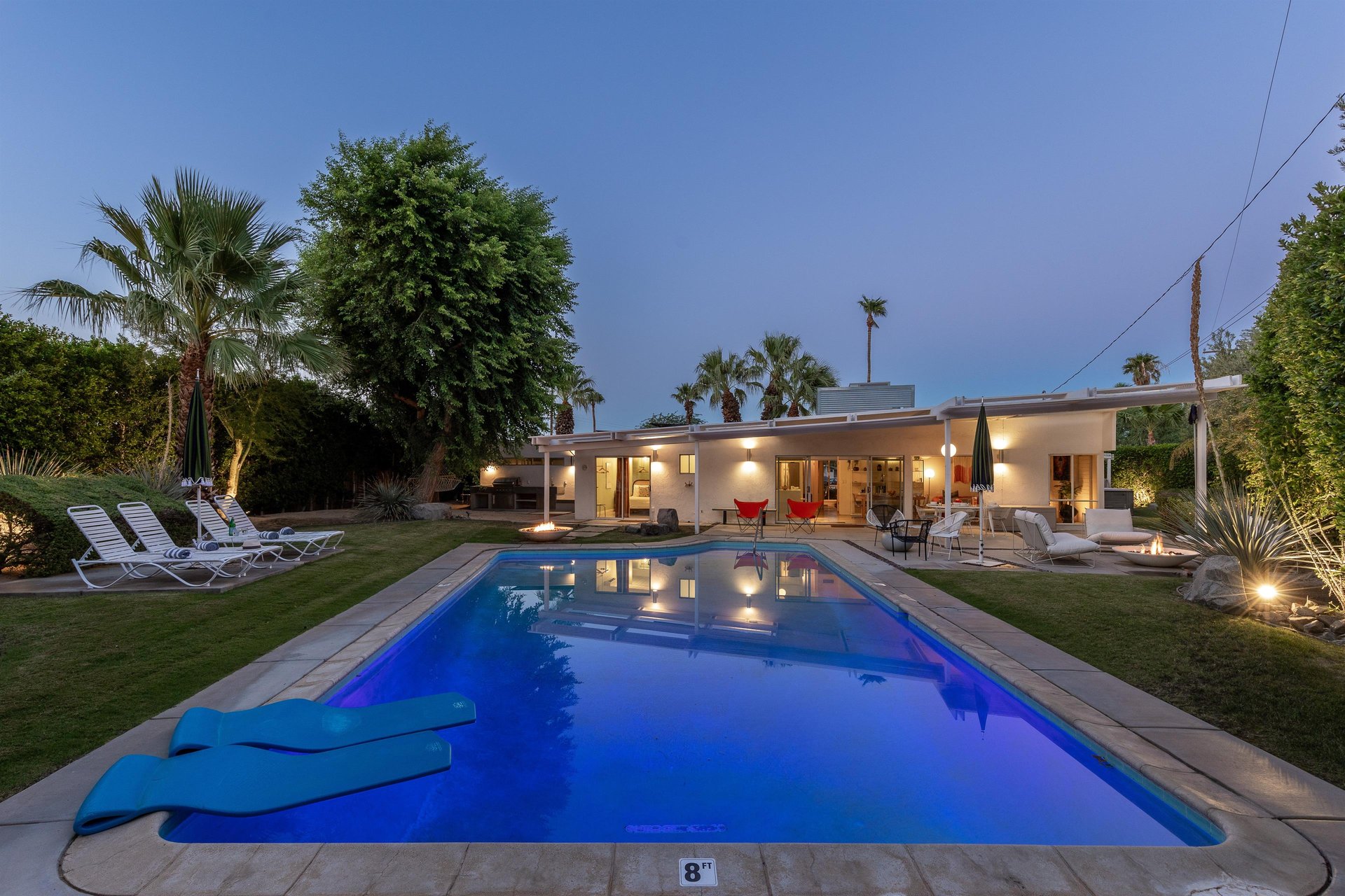 Large blue pool