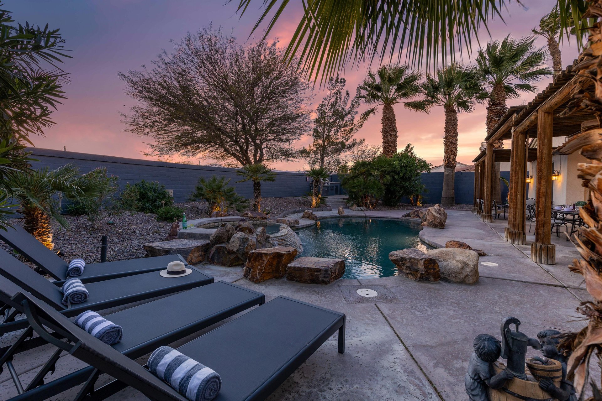 Poolside sunsets