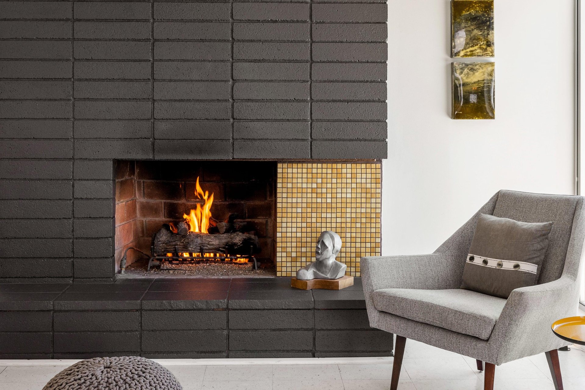 Sit around the fireplace at night with a glass of wine
