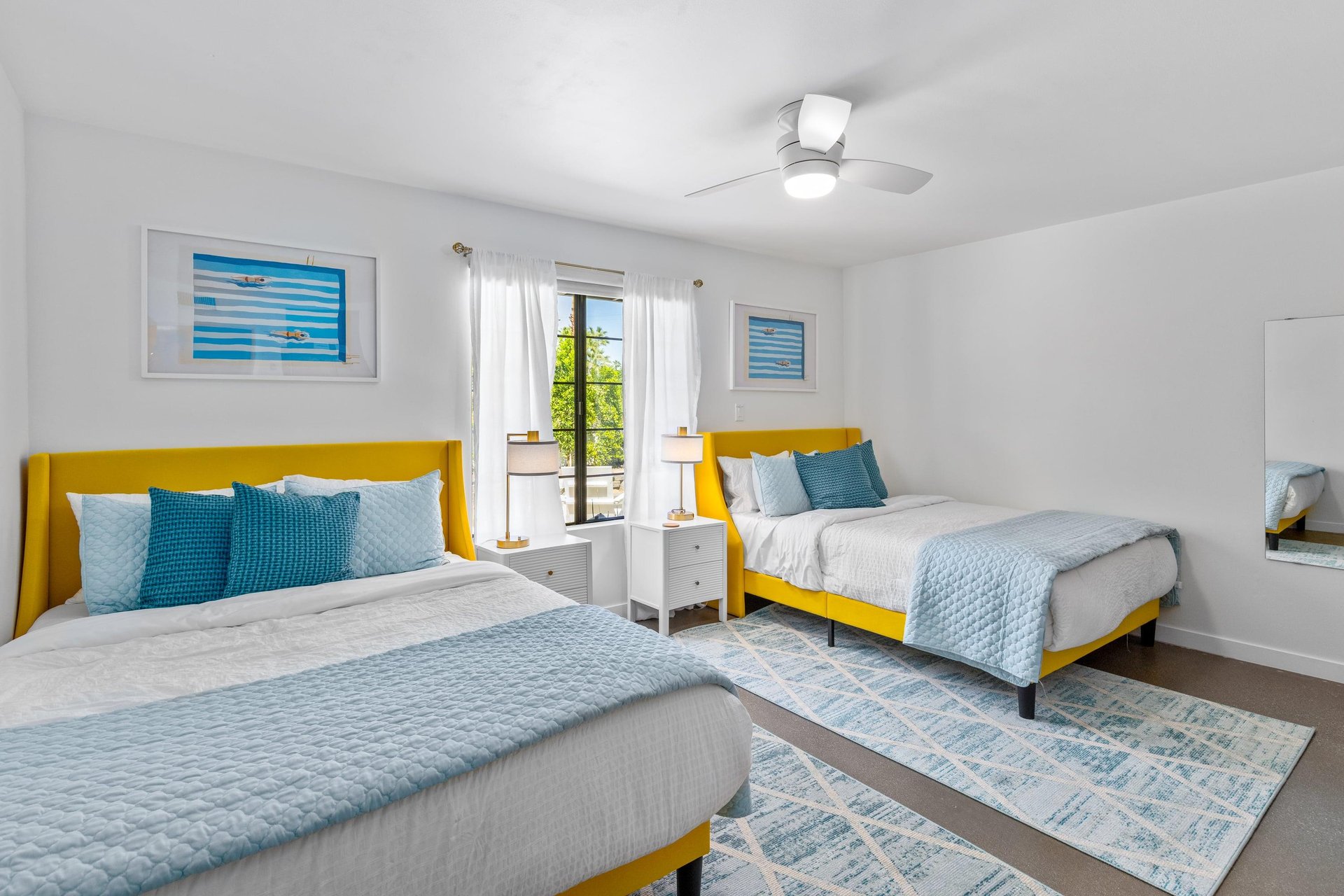 Guest bedroom with two queen beds