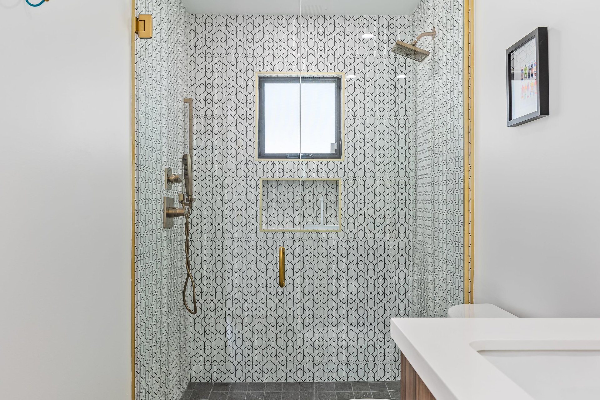 Guest waterfall shower