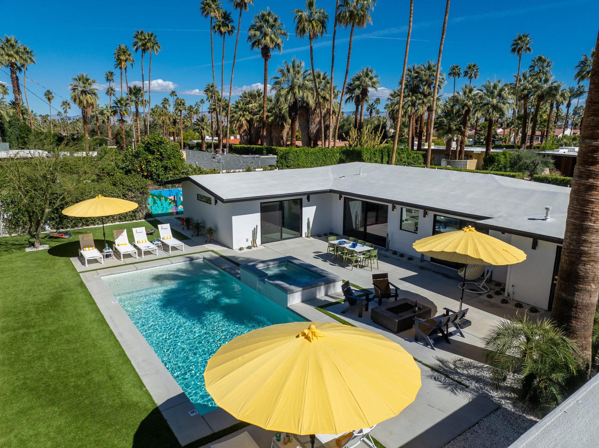 Aerial pool views