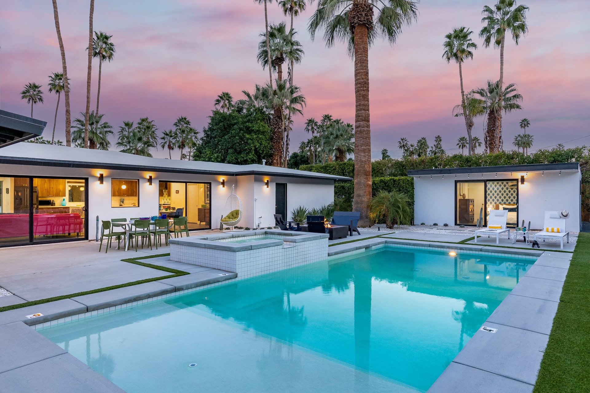 Sunsets by the pool