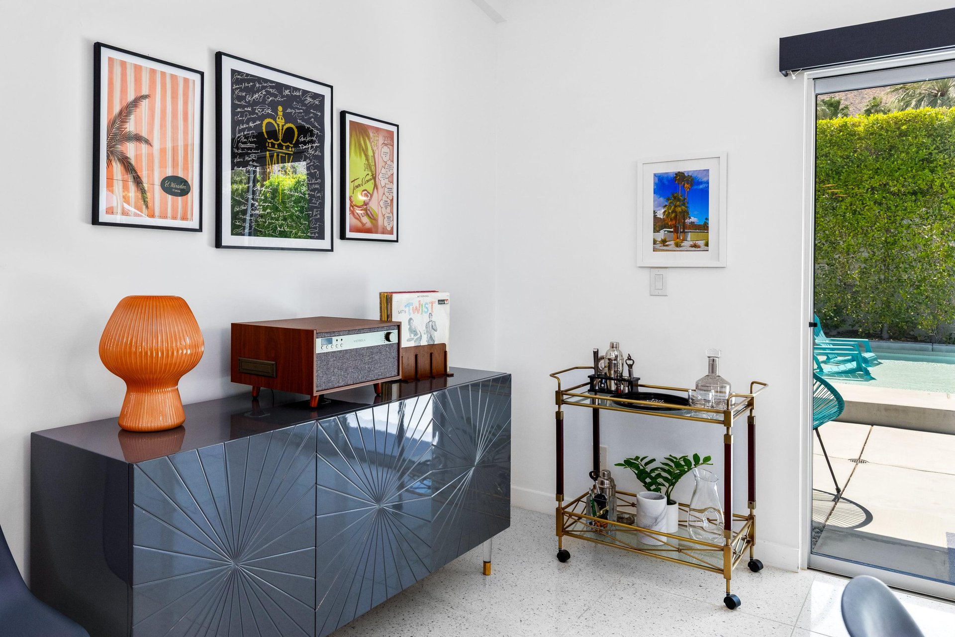 Beautiful midcentury modern touches throughout the home.